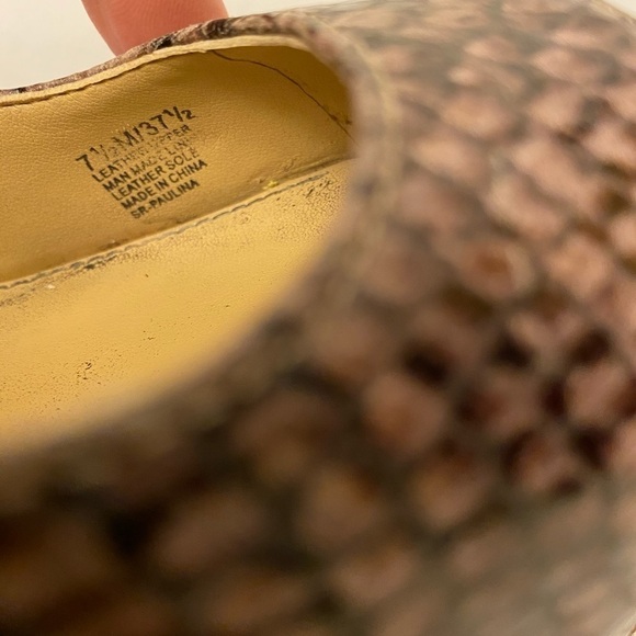 SAKS FIFTH AVENUE Platform Snakeskin Print Heels - Picture 11 of 11